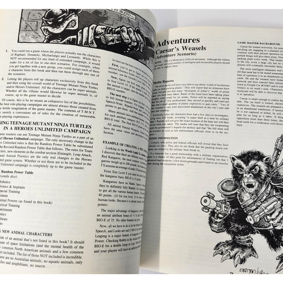 Vintage TMNT RPG Rulebook Teenage Mutant Ninja Turtles & Other Strangeness 1989 - Picture 5 of 15